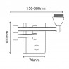 Aplique para Dormitorio Sulion Basic Crema Brocheado Articulado