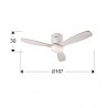 Ventilador de Techo Schuller Mini Siroco Motor DC Blanco