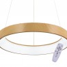 Elegant Colgante Redondo Madera 60cmLed con mando iluminación inteligente circadiana