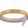 Elegant Colgante Redondo Madera 60cmLed con mando iluminación inteligente circadiana