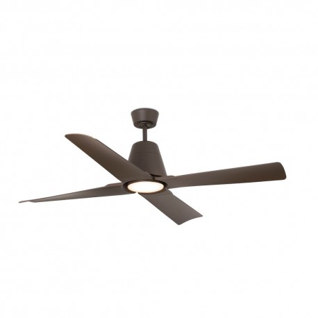 Ventilador de Techo Faro Typhoon 130cm Marron DC 4 Palas Ip44 Con luz