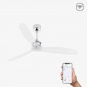 Ventilador de Techo Faro Just Fan 128cm Cromo/Transparentes Sin luz Smart Fan