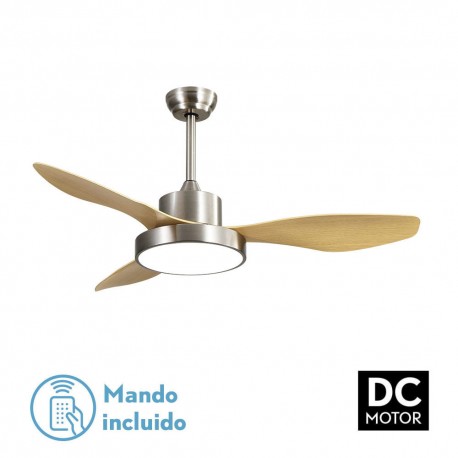 Ventilador de Techo Fabrilamp Hayate DC Níquel 3 Palas Haya Ø 120cm