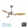 Ventilador de Techo Fabrilamp Hayate DC Níquel 3 Palas Haya Ø 120cm