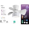 Ventilador de Techo LED Jueric Fly Blanco Motor DC Bluetooth