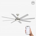 Faro Century Ventilateur de Plafond 165cm Nickel/Gris Led 15W 3000K Smart Fan