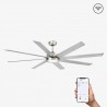 Faro Century Ventilateur de Plafond 165cm Nickel/Gris Led 15W 3000K Smart Fan