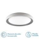 PLAFON LUANDA LED 48W 3000-4000-6500K GRIS RED.7X39,5D 4800LM REG.INTENS. C.REMOTO C/MEMORIA