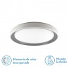 PLAFON LUANDA LED 48W 3000-4000-6500K GRIS RED.7X39,5D 4800LM REG.INTENS. C.REMOTO C/MEMORIA