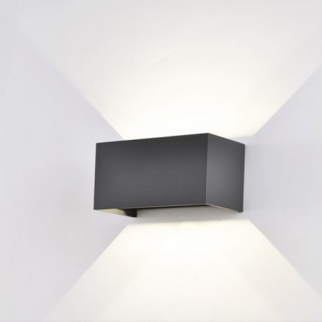 Aplique de Pared Exterior LED Mantra Davos Gris Oscuro 24W 4000k IP54