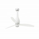 Ventilador de Techo Faro Eterfan DC 128cm Blanco Mate/Transparente Con Luz