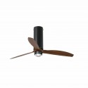 Ventilateur de plafond Faro Tube Fan DC 128cm Noir mat/Noyer Avec lumière
