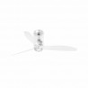 Ventilador de Techo Faro Mini Tube Fan DC 128cm Cromo/Transparente Con luz