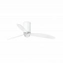 Ventilador de Techo Faro Mini Tube Fan DC 128cm Blanco Brillo Con luz