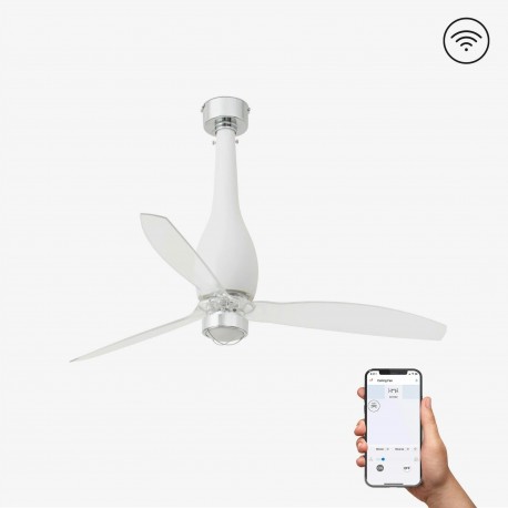 Ventilador de Techo Faro Eterfan DC 128cm Blanco Mate Con Luz Smart Fan