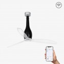 Ventilador de Techo Faro Eterfan 128cm Negro Brillo/Transparentes Smart Fan