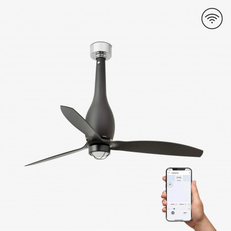 Ventilador de Techo Faro Eterfan DC 128cm Negro Mate Con Luz Smart Fan