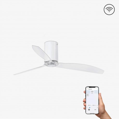 Ventilador de Techo Faro Mini Tube Fan 128cm Blanco Brillo Smart Fan