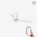 Ventilador de Techo Faro Mini Tube Fan DC 128cm Blanco Mate Con luz Smart Fan