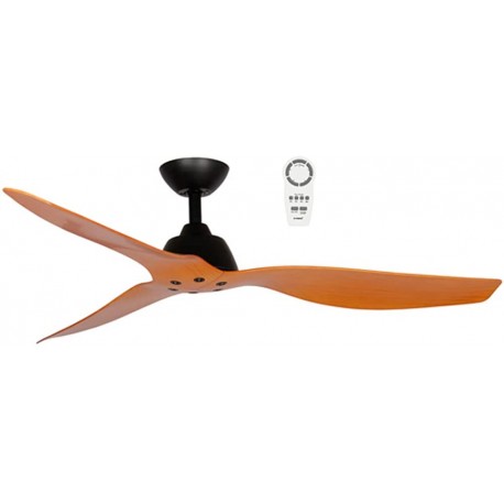 Ventilador de Techo Martec Malibu DC Negro/Bamboo 132cm sin Luz