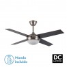 Ventilador de Techo Fabrilamp Ciro DC Níquel 117cm Palas Haya/Wengué