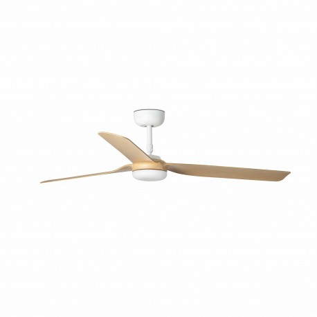 Faro Punt Ventilateur de Plafond 132cm Blanc 3 Pales Bois