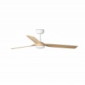 Faro Punt Ventilateur de Plafond 132cm Blanc 3 Pales Bois