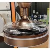 Ventilador de Techo LED Tegaluxe Coffee Chico 40cm Aspas Retráctiles Motor DC