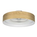 Plafón de Techo Ventilador Fabrilamp Jerte Blanco/Madera Clara