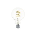 Bombilla E27 Globo LED Filamento transparente 4.5W 80mm