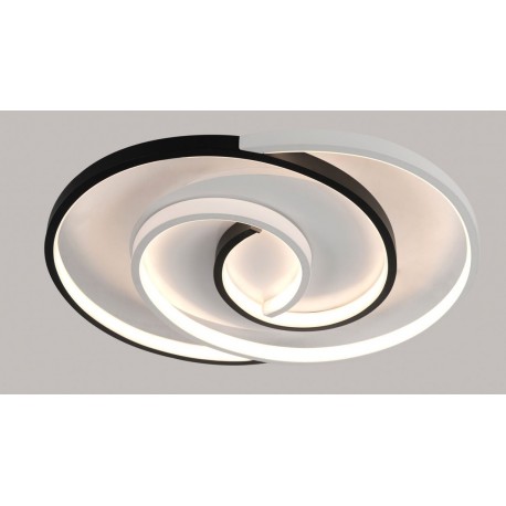 Plafón LED de Techo Madame Blanco y Negro 2x38W Regulable