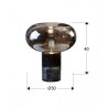 Lámpara de Sobremesa LED Schuller Fungi mármol negro 1xE27