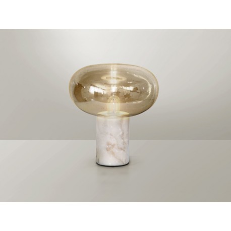 Lámpara de Sobremesa LED Schuller Fungi mármol blanco 1xE27