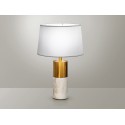 Lámpara de Sobremesa LED Schuller Lucian mármol blanco 1xE27