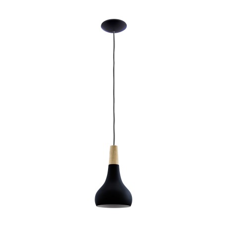 Lámpara Colgante Eglo Sabinar Negro 1xE27 Ø 18 cm