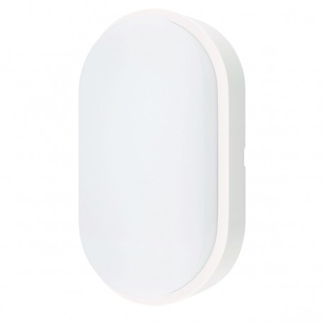 Aplique de Pared Exterior Oval Blanco IP54 14W LED