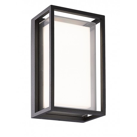 Aplique de Pared Exterior LED Mantra Chamonix Gris Oscuro 9W 3000k IP65