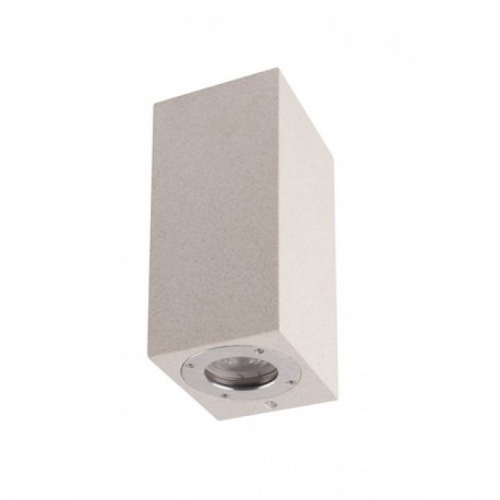 Aplique de pared Exterior Mantra Levi Cuadrado 2xGU10 Blanco IP65