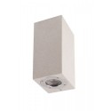 Aplique de pared Exterior Mantra Levi Cuadrado 2xGU10 Blanco IP65