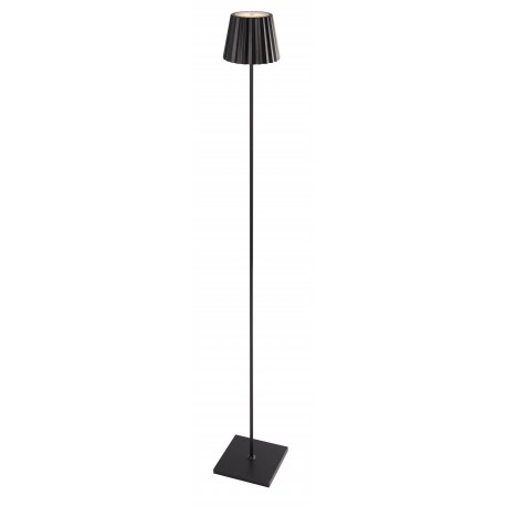 Lámpara de Pie Exterior Mantra K2 Negro Luz Cálida con Farol 2,2W