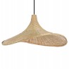 Lámpara Colgante Eglo Haxey Madera Natural Boho LED 1xE27