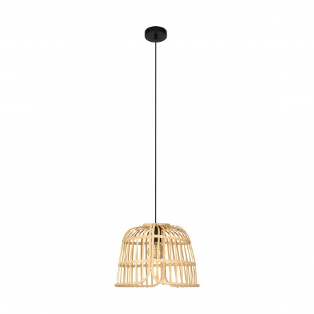 Lámpara Colgante Eglo Vintage Glyneath Madera LED 1xE27 37.5cm