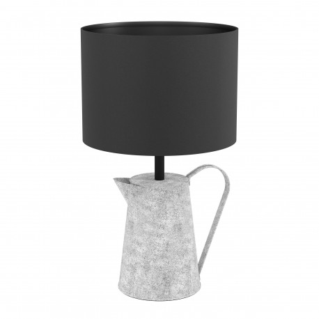 Lámpara de Sobremesa Eglo Kensal Gris con pantalla Negra