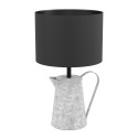 Lámpara de Sobremesa Eglo Kensal Gris con pantalla Negra