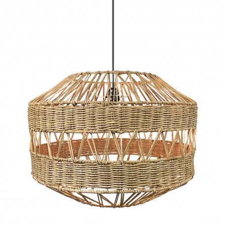 Lámpara Colgante Fabrilamp Bromelia Rattan REGxD55 1xE27