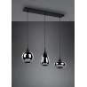 Lámpara Colgante Lineal Trio Lumina Estera Negra 3xE14 68cm