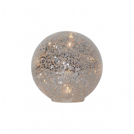 Adorno Bola Plata 15cm Navidad