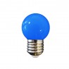 Pack 5 Bombillas esférica LED E27 1.5W 80lm Ø4.3x7cm Azul especial Guirnalda