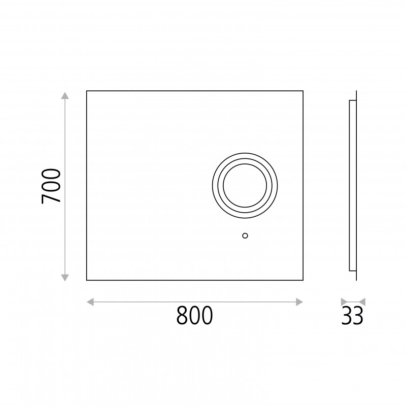 Espejo de baño Mul LED IP44 70x80 - ACB