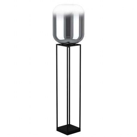 Lámpara de Pie Eglo Bulciago Negro Transparente Ø 35cm